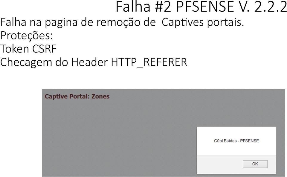 2.2 Falha na pagina de remoção