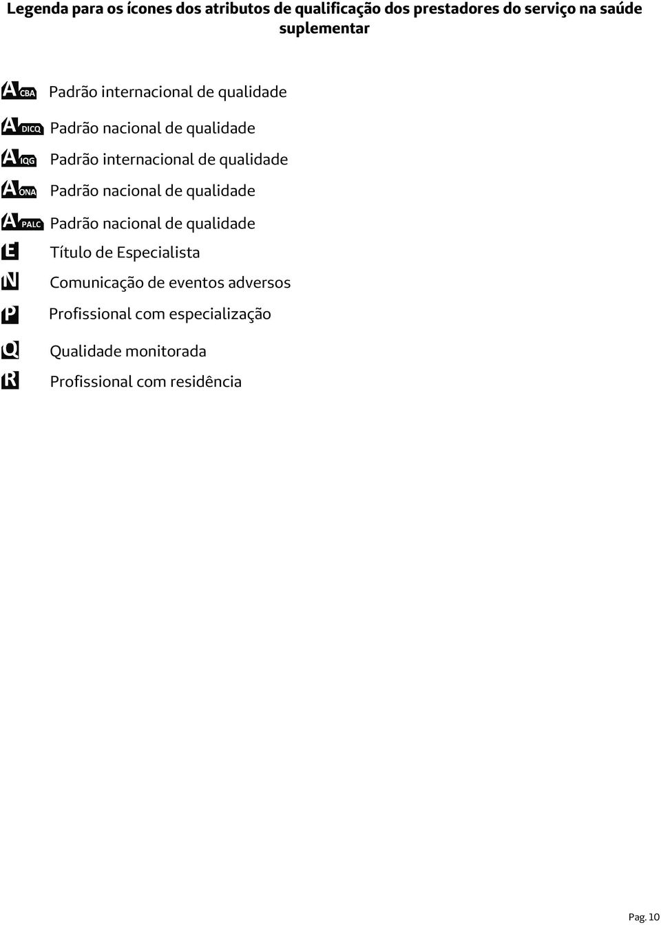 qualidade Padrão nacional de qualidade Padrão nacional de qualidade Título de Especialista