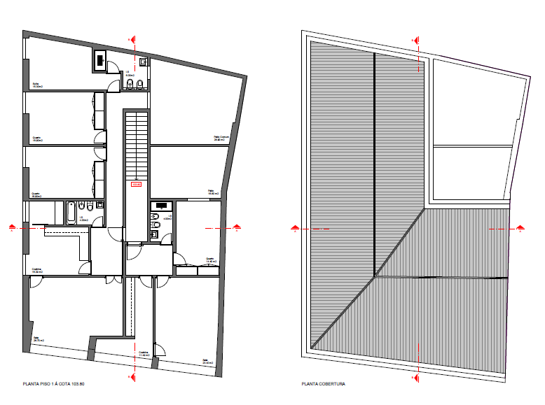 3. Características Gerais do Edifício (Situação futura) 1º Piso O referido pedido de informação prévia (PIP) que está em curso junto da C.M.