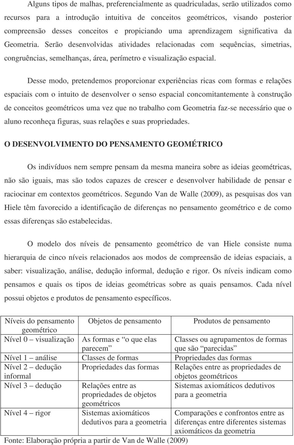 Desse modo, pretendemos proporcionar experiências ricas com formas e relações espaciais com o intuito de desenvolver o senso espacial concomitantemente à construção de conceitos geométricos uma vez