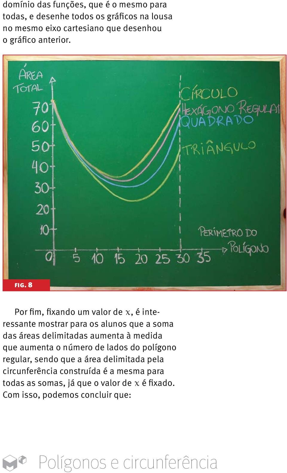 8 Por fim, fixando um valor de, é interessante mostrar para os alunos que a soma das áreas delimitadas aumenta à