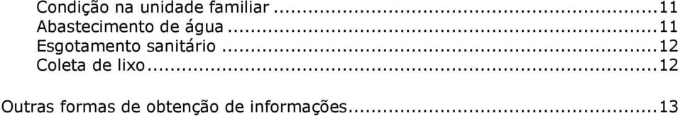 .. 11 Esgotamento sanitário.