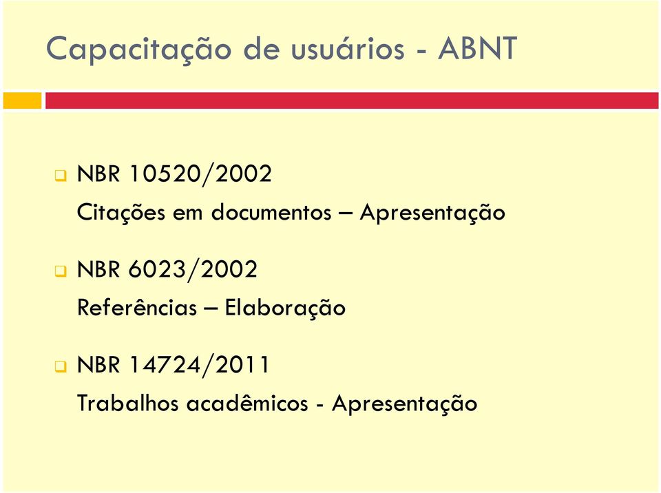 Apresentação NBR 6023/2002 Referências