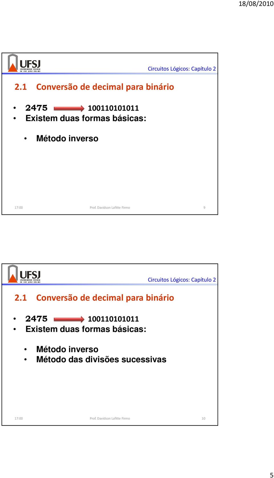 Davidson Lafitte Firmo 9  inverso Método das divisões