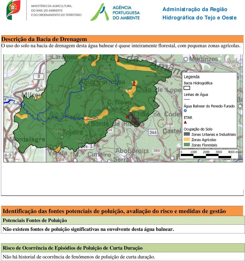 Identificação das fontes potenciais de poluição, avaliação do risco e medidas de gestão Potenciais Fontes de Poluição