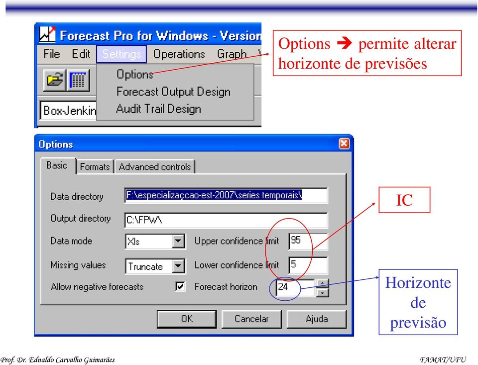 de previsões IC