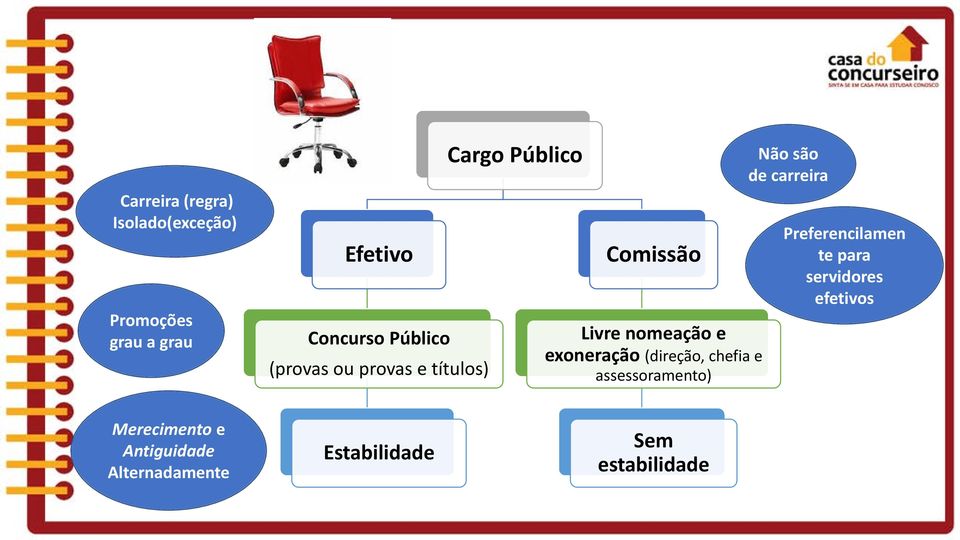 (direção, chefia e assessoramento) Não são de carreira Preferencilamen te para