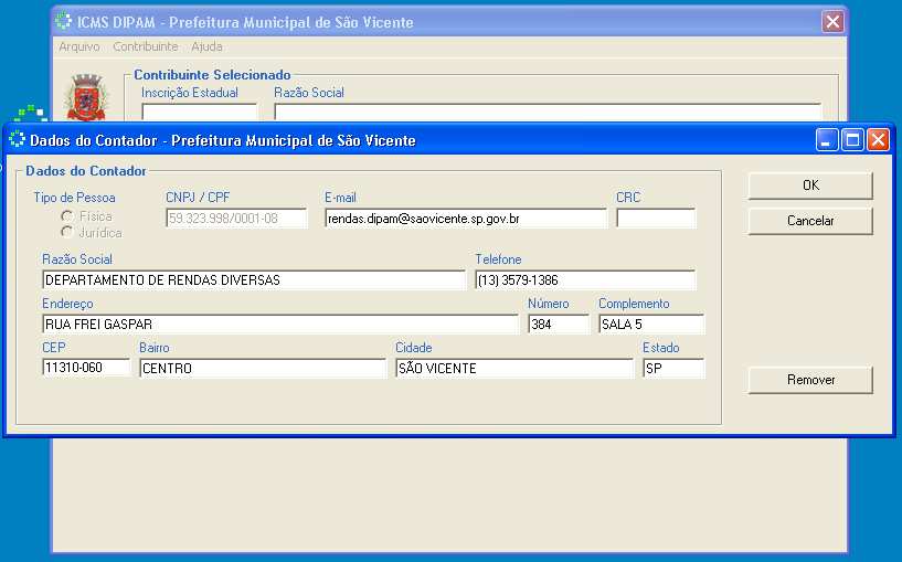 Tecle no botão OK ; Cadastro de Empresas Selecione no MENU SUPERIOR a opção Novo ou Tecle f2; Preencha os campos do formulário com os dados da(s) empresa(s), seu(s) cliente(s), cujos documentos serão