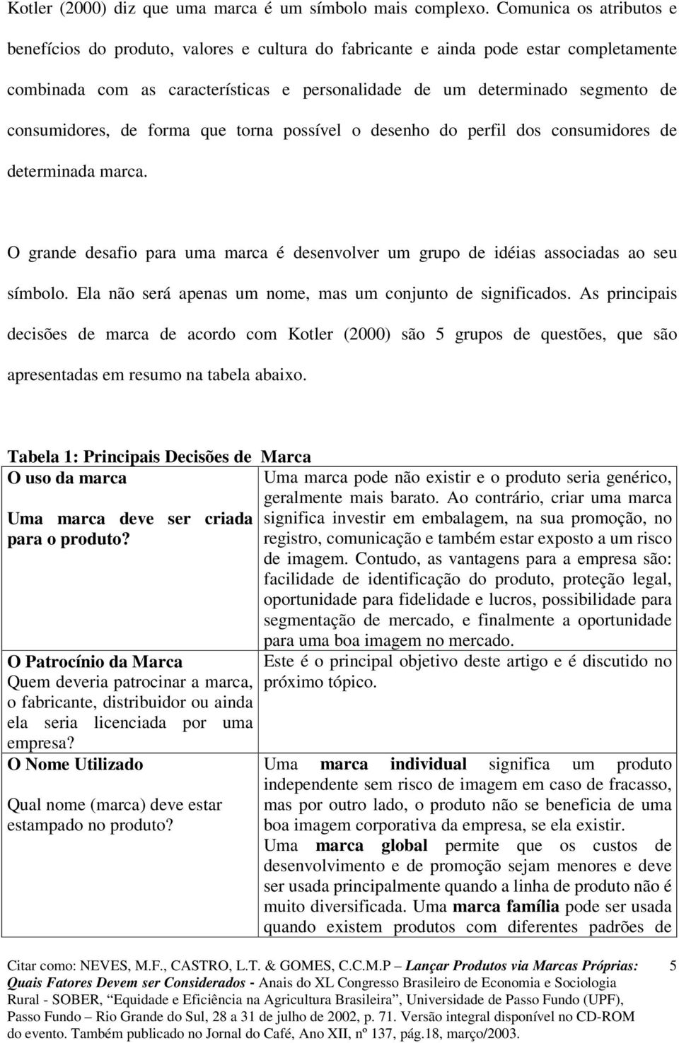 consumidores, de forma que torna possível o desenho do perfil dos consumidores de determinada marca. O grande desafio para uma marca é desenvolver um grupo de idéias associadas ao seu símbolo.