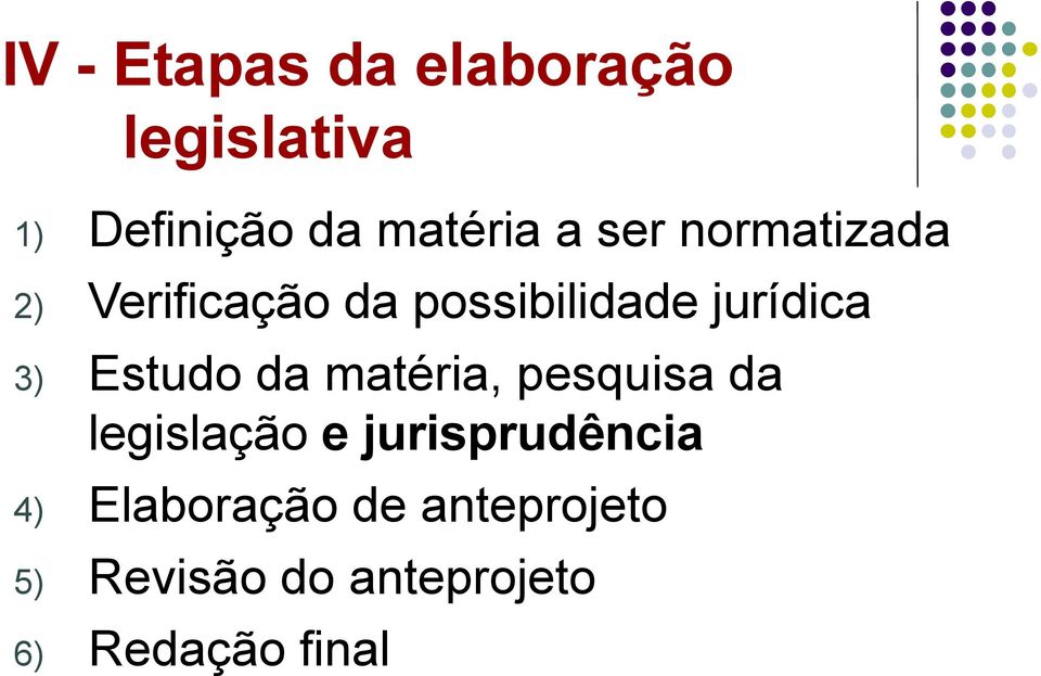 Estudo da matéria, pesquisa da legislação e jurisprudência 4)