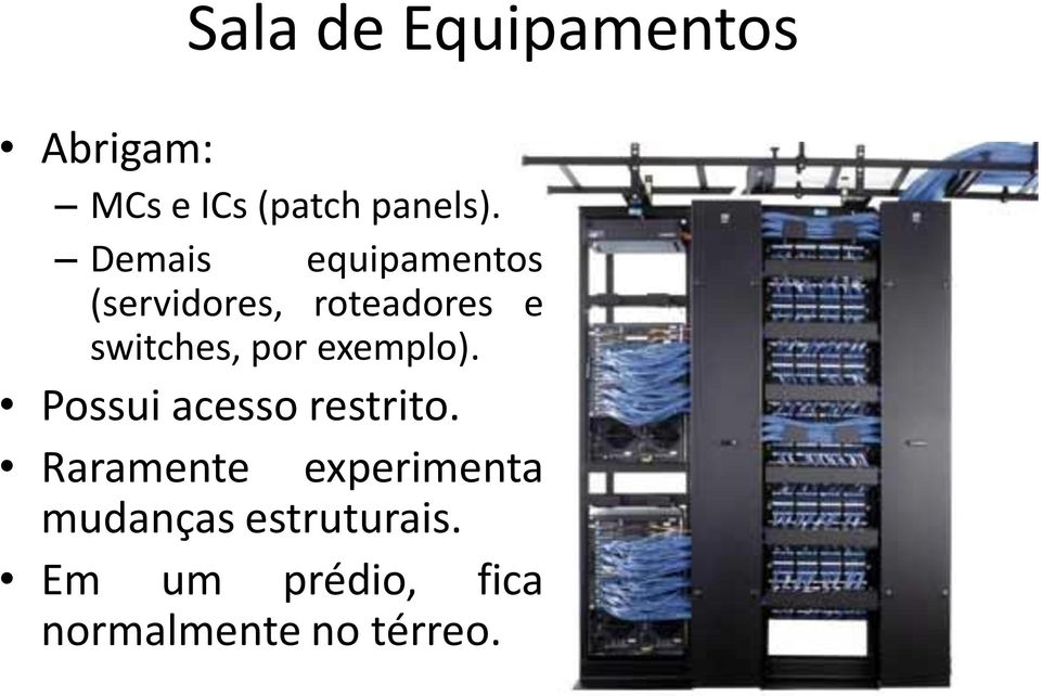 por exemplo). Possui acesso restrito.