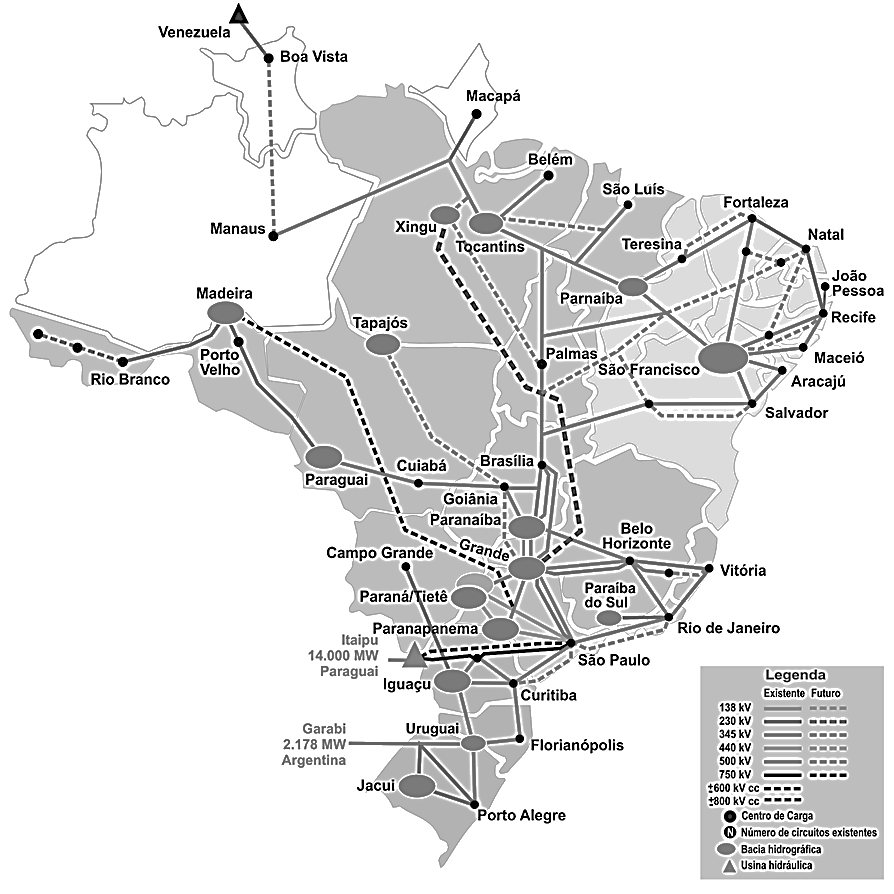 Figura 1: Integração Eletroenergética Brasil: 2014 Fonte: ONS (2015, b).