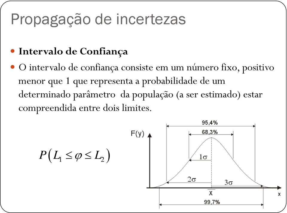 representa a probabldade de um determnado parâmetro da