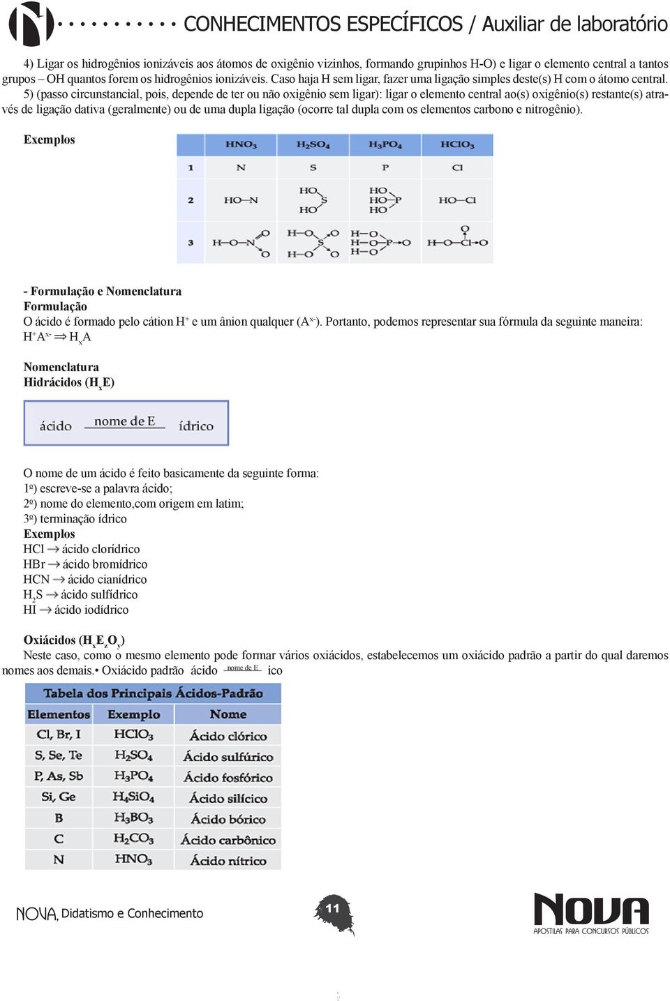 5) (passo circunstancial, pois, depende de ter ou não oxigênio sem ligar): ligar o elemento central ao(s) oxigênio(s) restante(s) através de ligação dativa (geralmente) ou de uma dupla ligação