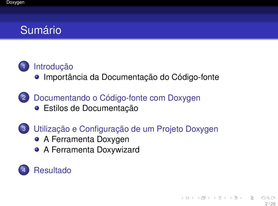 e Configuração de um Projeto Doxygen A