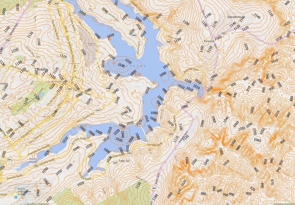 A precisão dos mapas de altimetria SRTM não é muito boa, devido ao modo de aquisição e à baixa