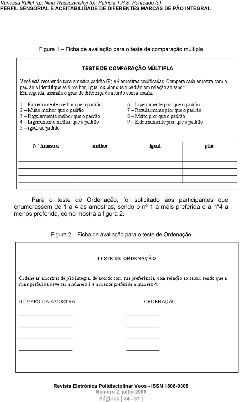 amostras, sendo o nº 1 a mais preferida e a n 4 a menos preferida, como mostra