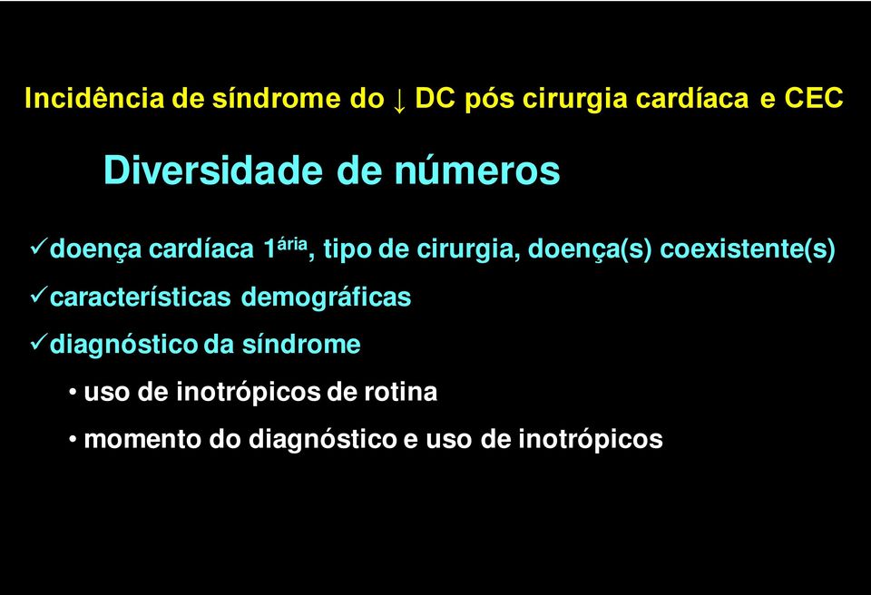 doença(s) coexistente(s) características demográficas diagnóstico