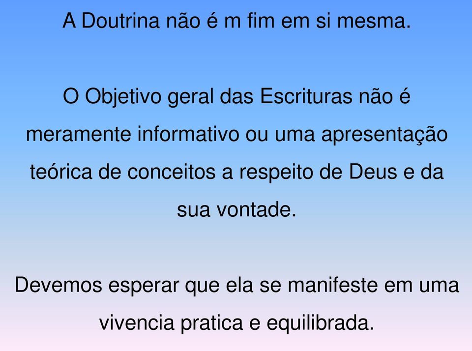 uma apresentação teórica de conceitos a respeito de Deus e da