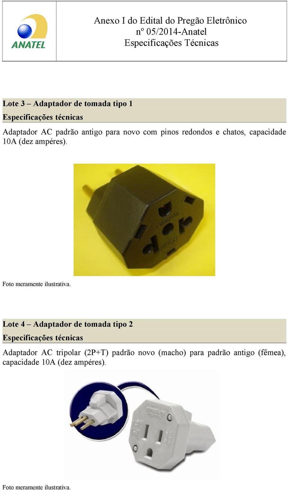 Lote 4 Adaptador de tomada tipo 2 Adaptador AC tripolar (2P+T)