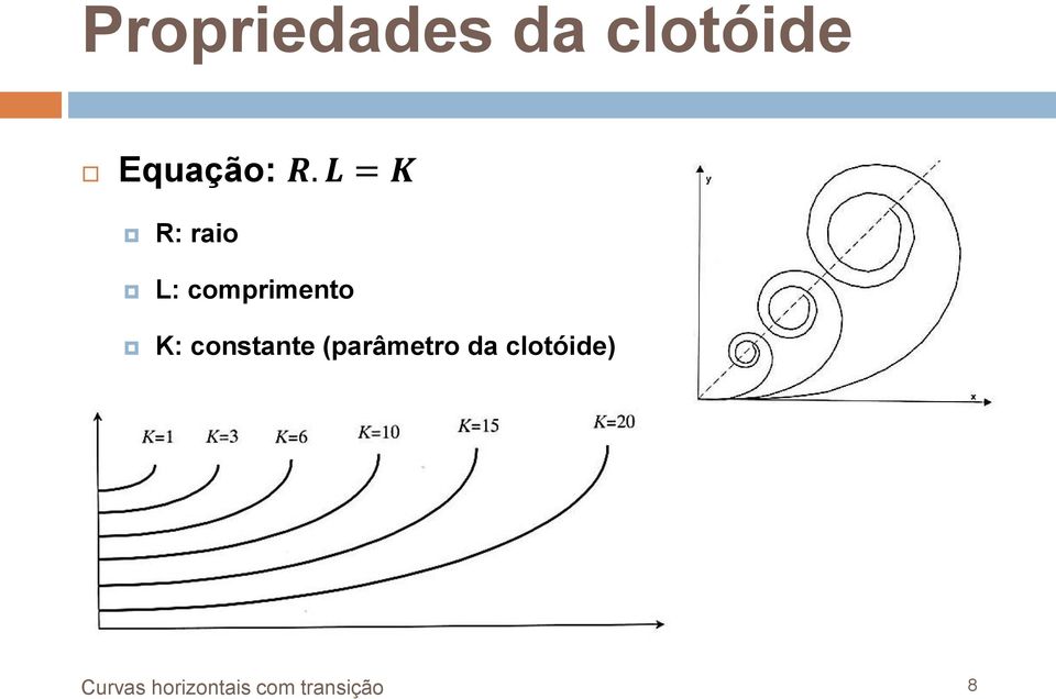 constante (parâmetro da clotóide)
