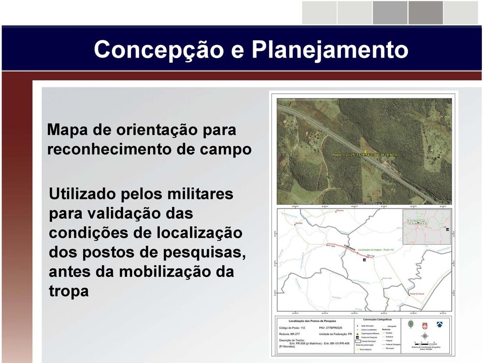 para validação das condições de localização dos