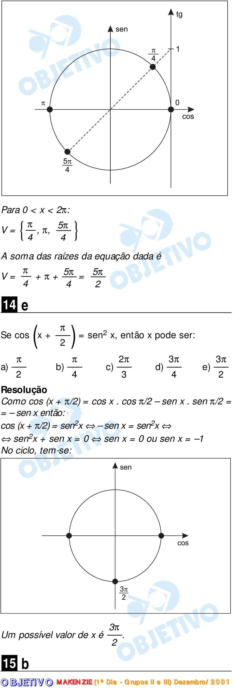 cos ( + /) = cos. cos / sen.