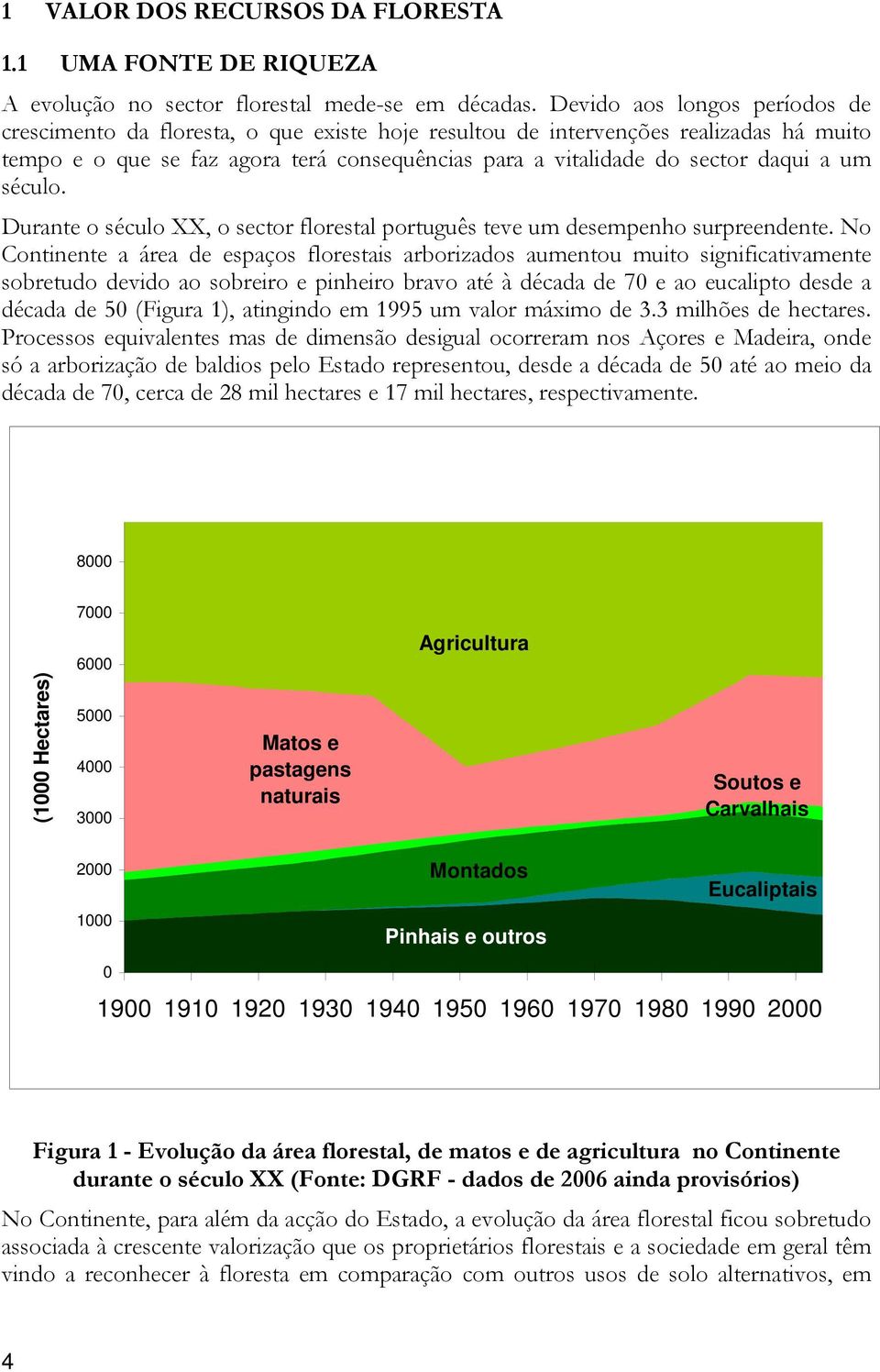 um século. Durante o século XX, o sector florestal português teve um desempenho surpreendente.
