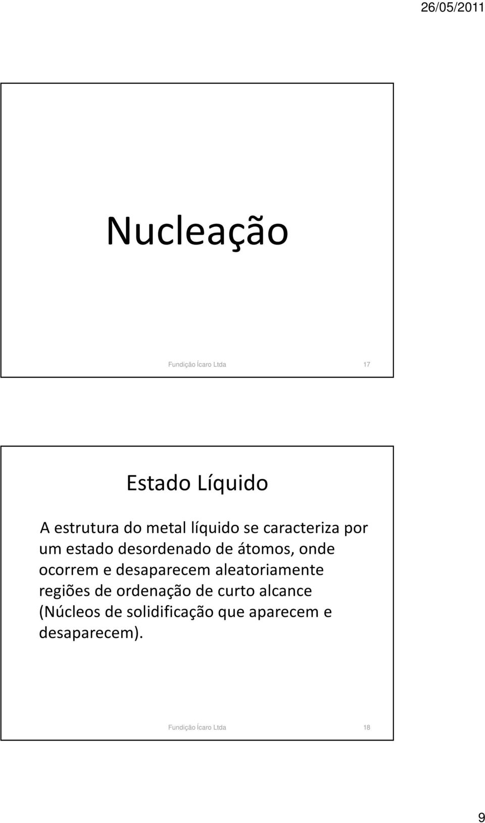 e desaparecem aleatoriamente regiões de ordenação de curto