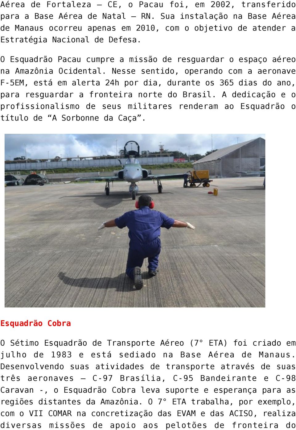 O Esquadrão Pacau cumpre a missão de resguardar o espaço aéreo na Amazônia Ocidental.