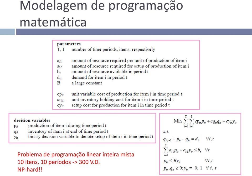 programação linear inteira