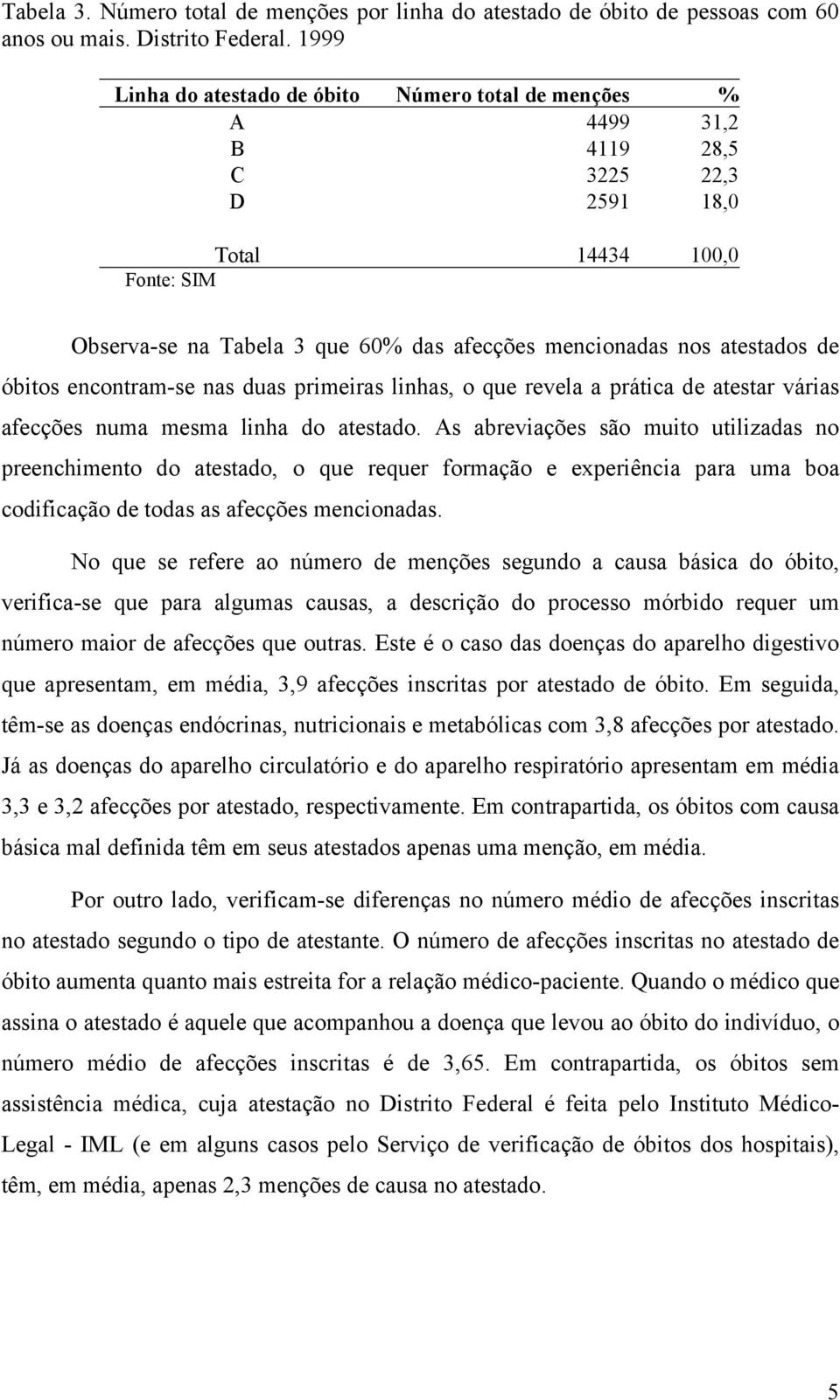 atestados de óbitos encontram-se nas duas primeiras linhas, o que revela a prática de atestar várias afecções numa mesma linha do atestado.