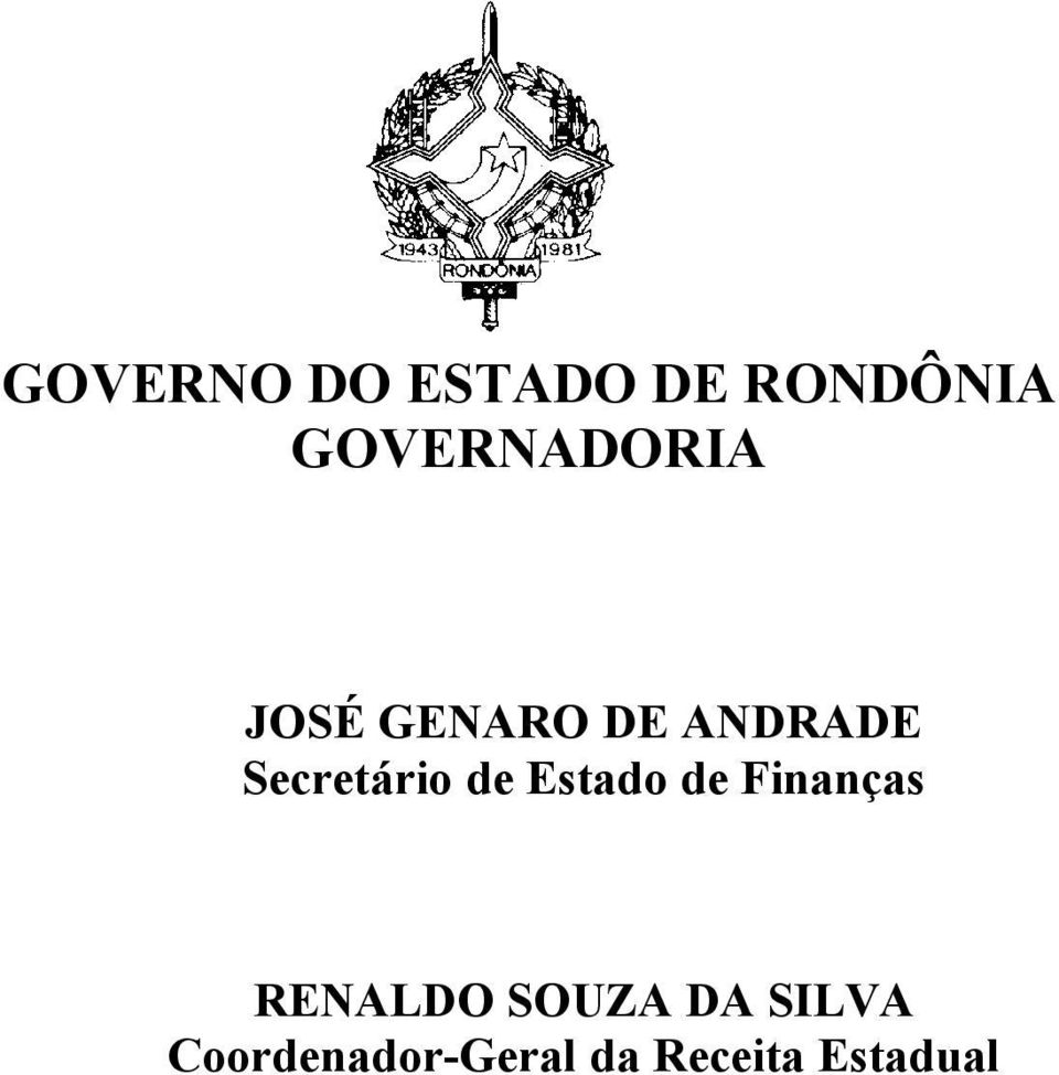 Finanças RENALDO SOUZA DA