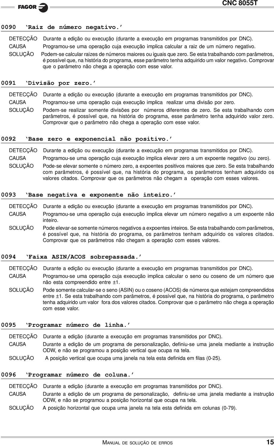 Se esta trabalhando com parâmetros, é possível que, na história do programa, esse parâmetro tenha adquirido um valor negativo. Comprovar que o parâmetro não chega a operação com esse valor.