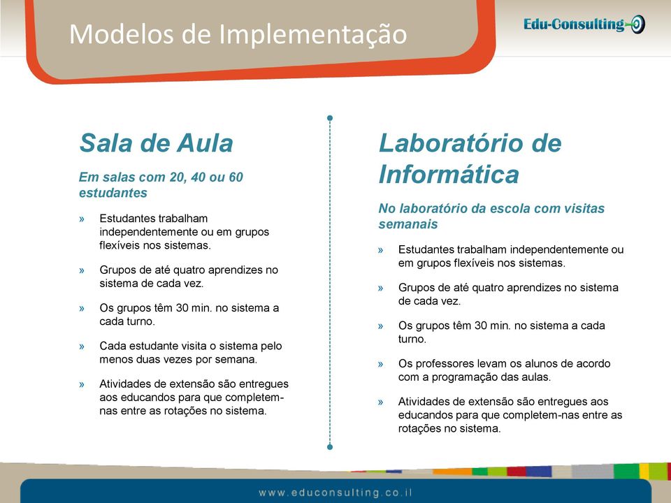 » Atividades de extensão são entregues aos educandos para que completemnas entre as rotações no sistema.