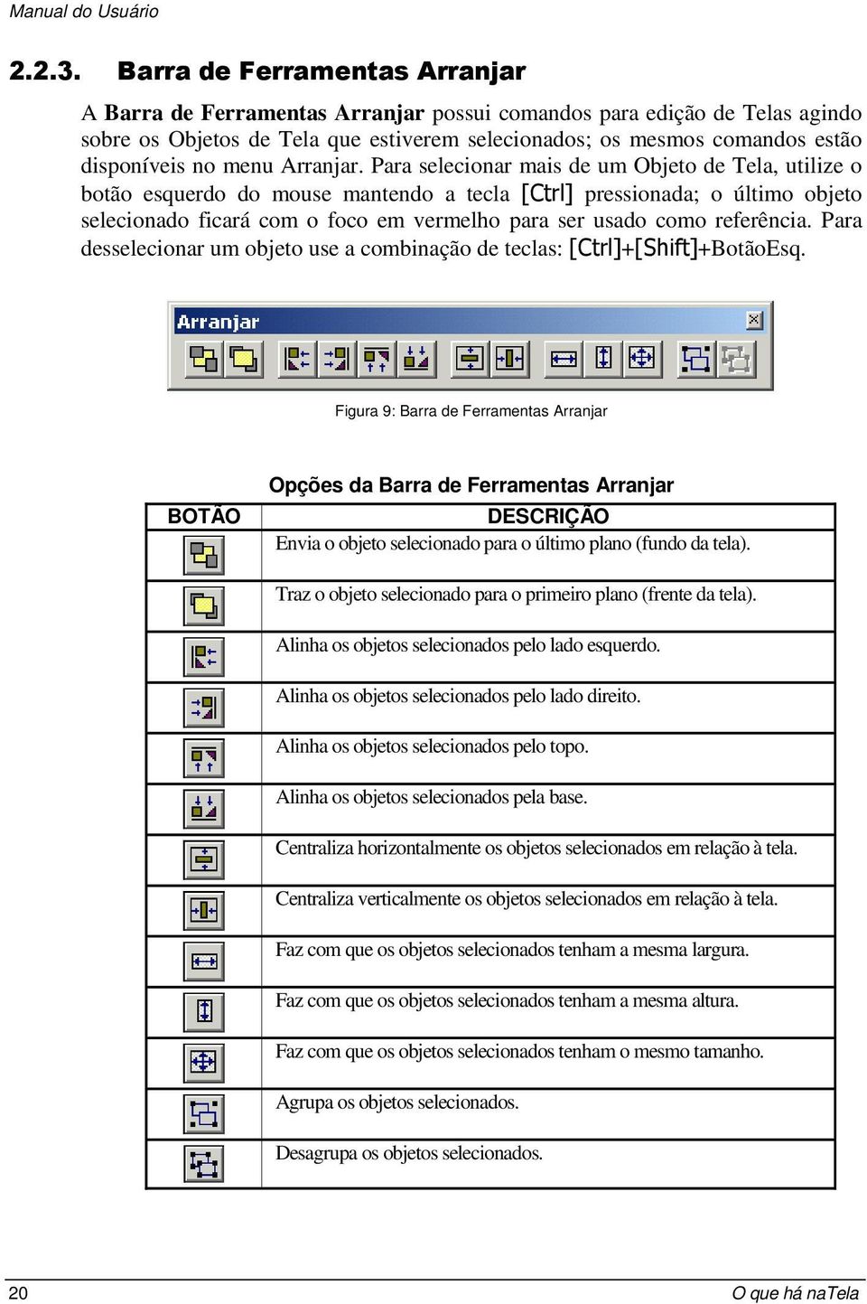 menu Arranjar.