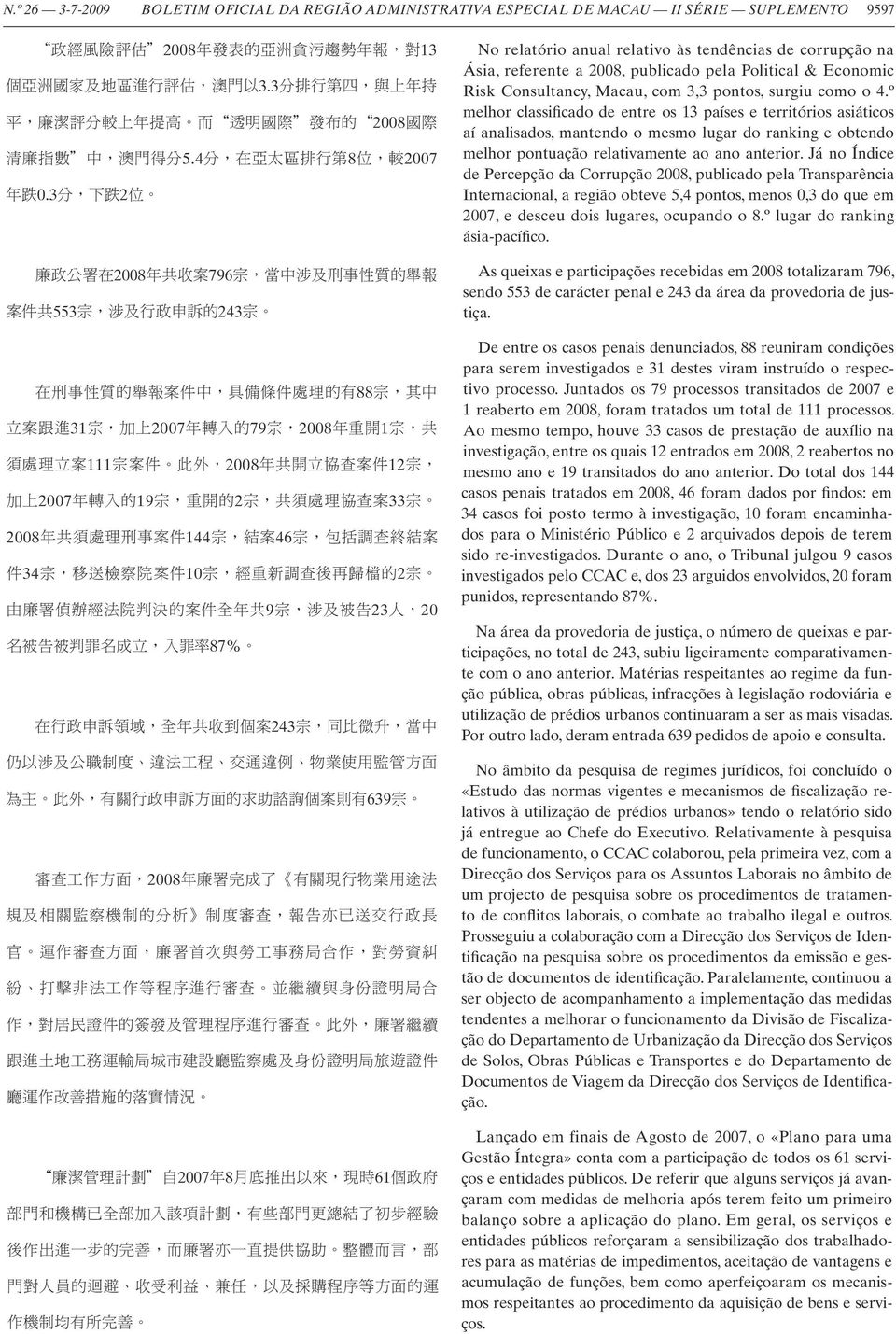 2008, publicado pela Political & Economic Risk Consultancy, Macau, com 3,3 pontos, surgiu como o 4.