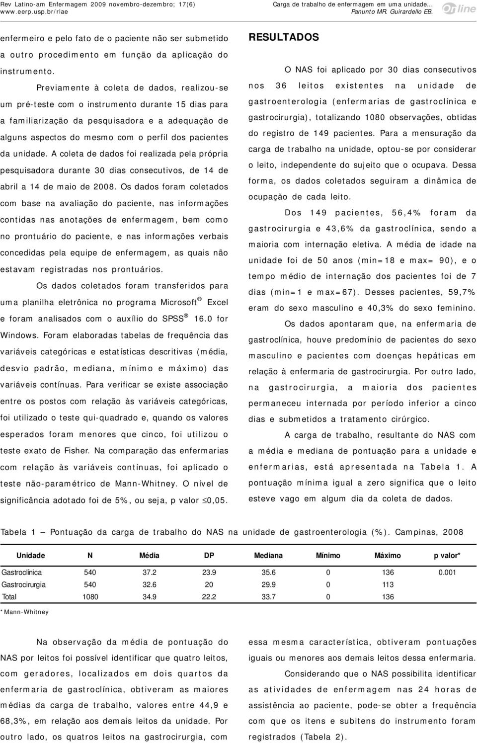 unidade. A coleta de dados foi realizada pela própria pesquisadora durante 30 dias consecutivos, de 14 de abril a 14 de maio de 2008.