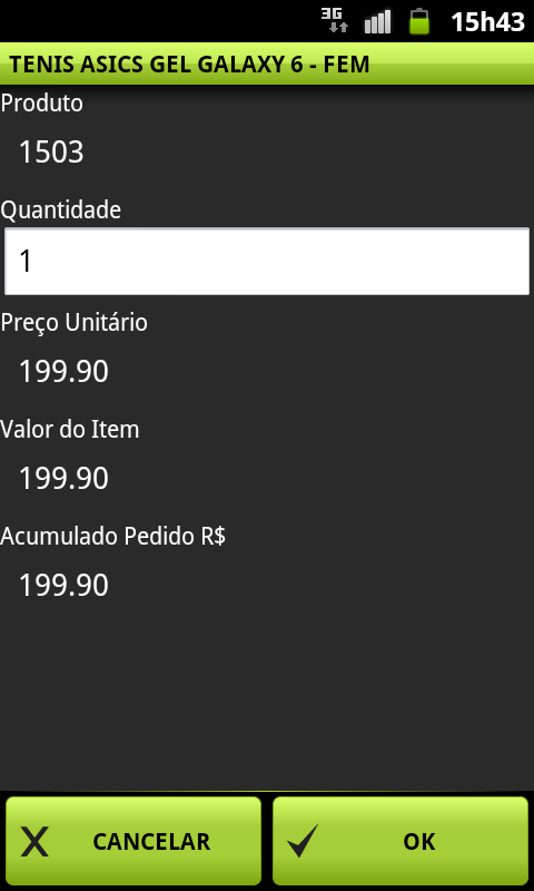 Título do documento 7 Digite a quantidade do produto selecionado.