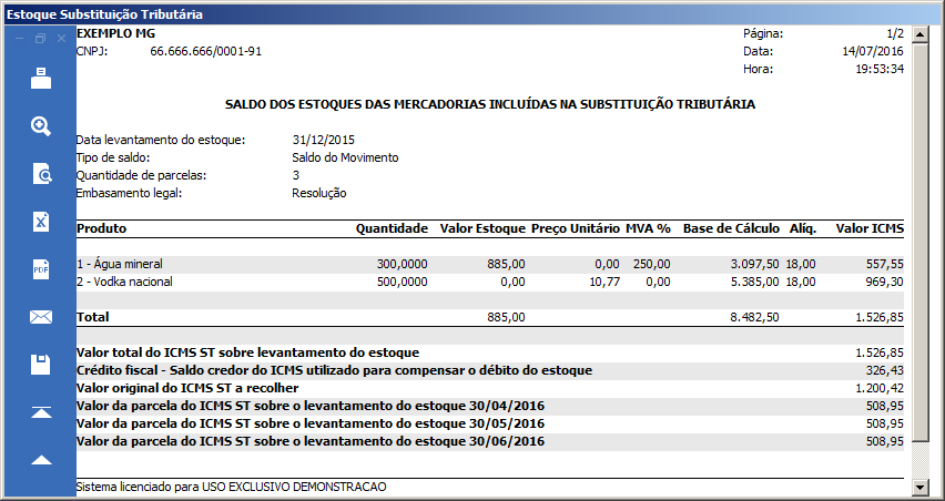 1.5.3.3. Informativos 1.5.3.3.1. SPED Fiscal No menu Relatórios, submenu Informativos, submenu Federais, opção SPED Fiscal, no botão Inventário, na janela Registro de Inventário, foi alterado o