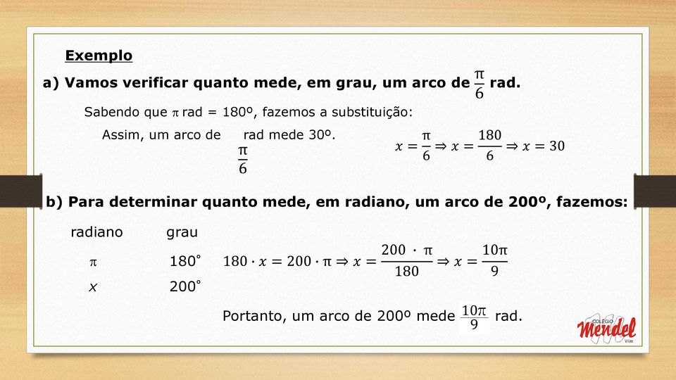 rad mede 30º.