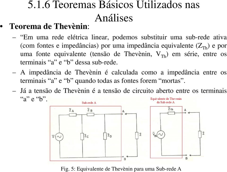 os terminais a e b dessa sub-rede.