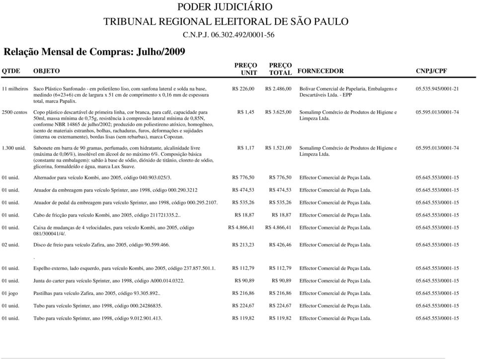 julho/2002; produzido em poliestireno atóxico, homogêneo, isento de materiais estranhos, bolhas, rachaduras, furos, deformações e sujidades (interna ou externamente), bordas lisas (sem rebarbas),