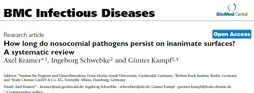 Acinetobacter spp 3 dias a 5 meses Clostridiun dificille - 5 meses VRE 5 dias a 16 meses Klebsiella spp 2 horas à 30 meses Pseudomonas