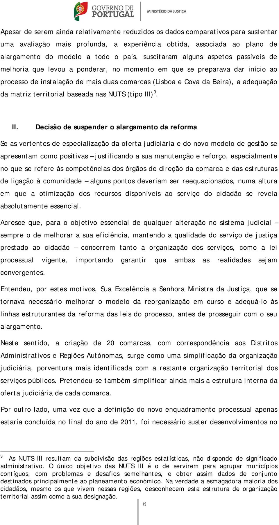 da matriz territorial baseada nas NUTS (tipo III