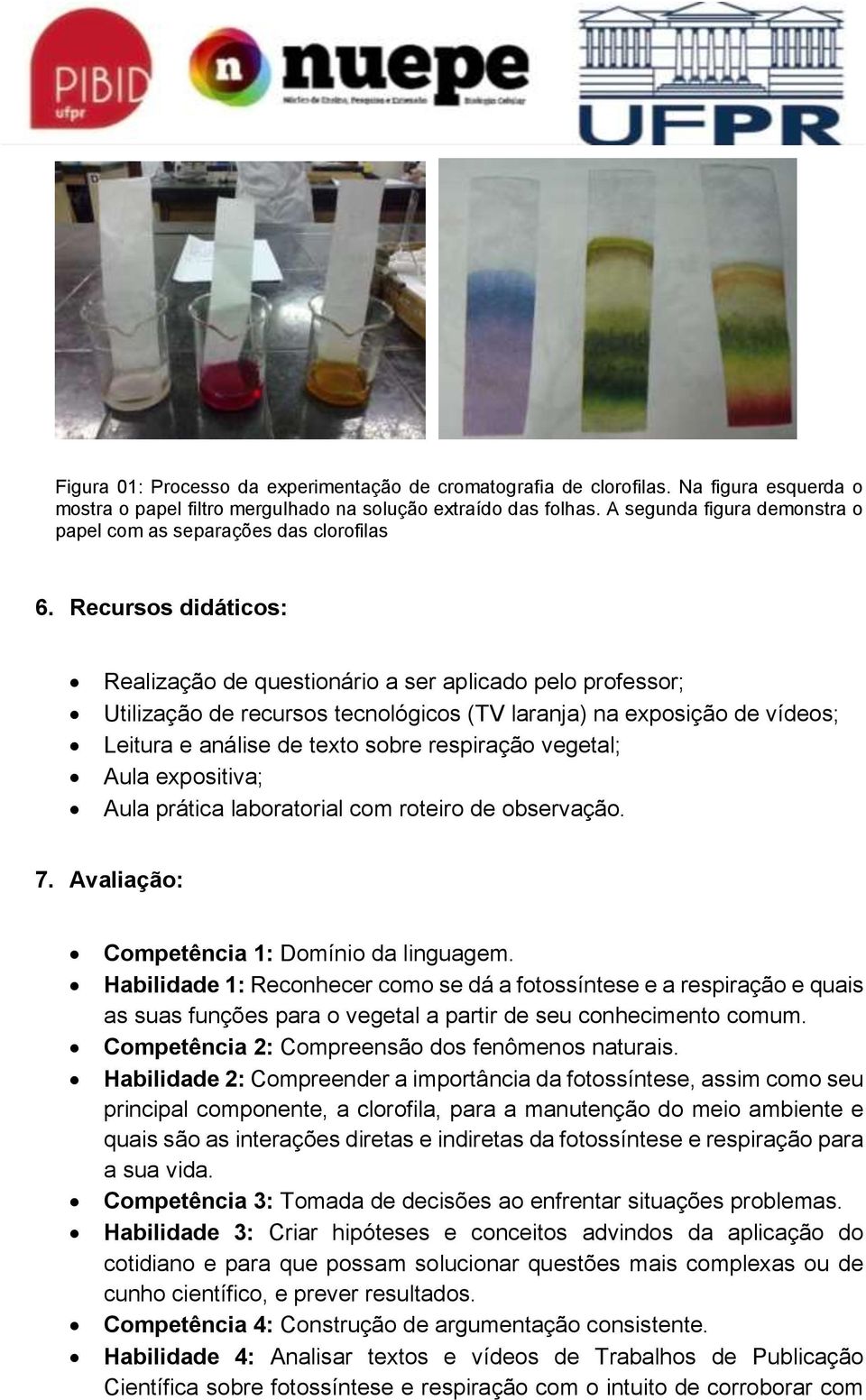 Recursos didáticos: Realização de questionário a ser aplicado pelo professor; Utilização de recursos tecnológicos (TV laranja) na exposição de vídeos; Leitura e análise de texto sobre respiração