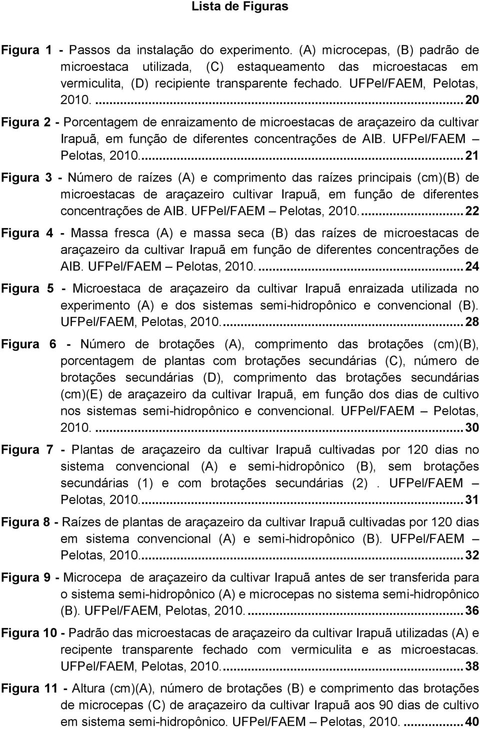 ... 20 Figura 2 - Porcentagem de enraizamento de microestacas de araçazeiro da cultivar Irapuã, em função de diferentes concentrações de AIB. UFPel/FAEM Pelotas, 2010.