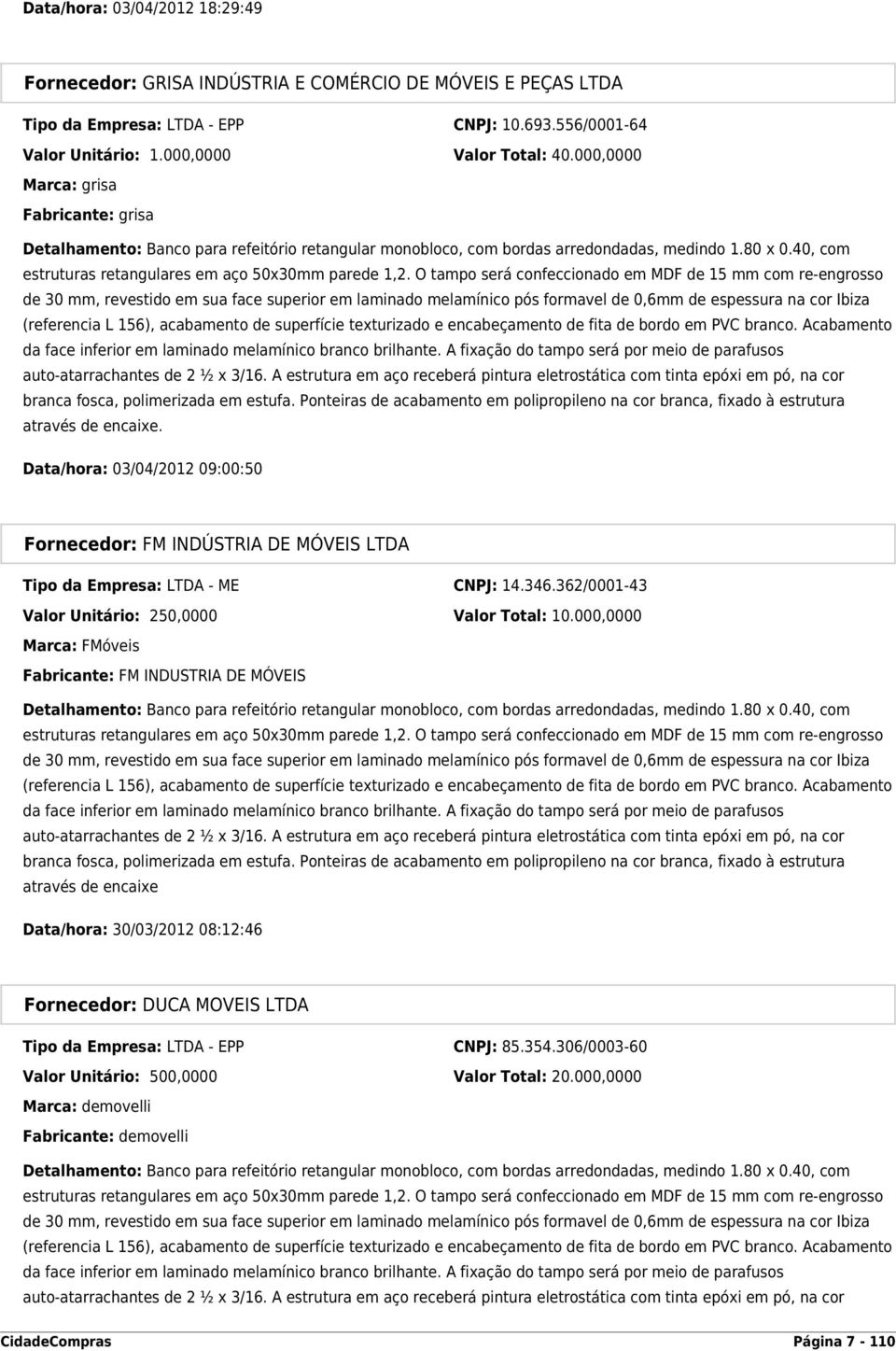 O tampo será confeccionado em MDF de 15 mm com re-engrosso de 30 mm, revestido em sua face superior em laminado melamínico pós formavel de 0,6mm de espessura na cor Ibiza (referencia L 156),