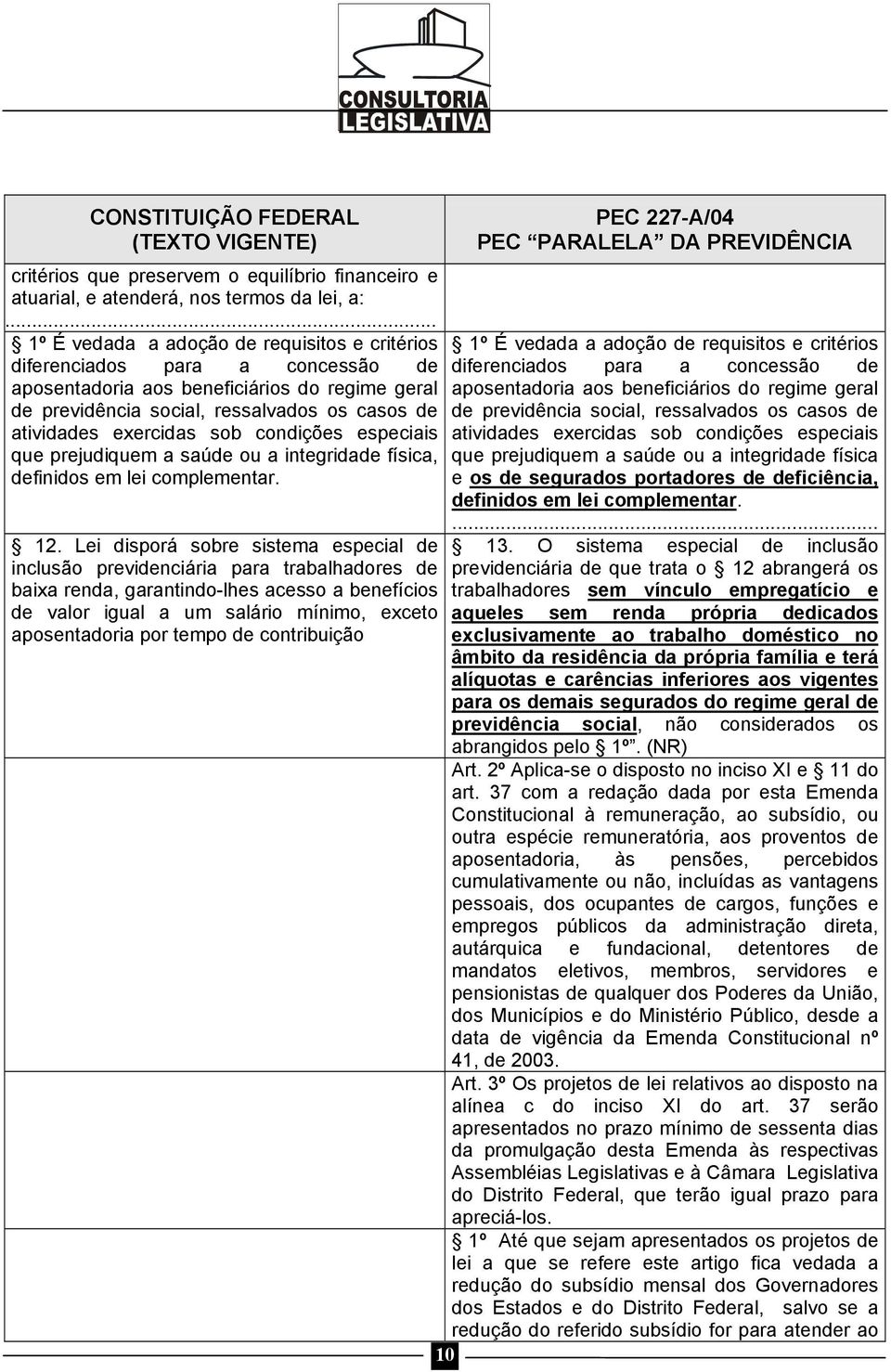 sob condições especiais que prejudiquem a saúde ou a integridade física, definidos em lei complementar. 12.