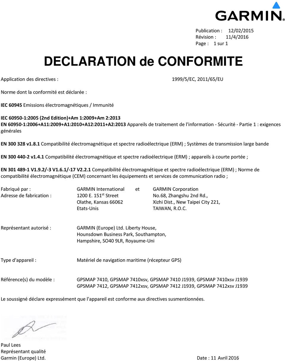 exigences générales EN 300 328 v1.8.1 Compatibilité électromagnétique et spectre radioélectrique (ERM) ; Systèmes de transmission large bande EN 300 44